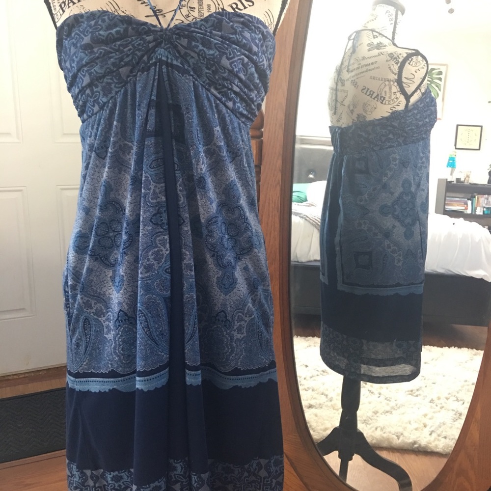 MNG strapless lined dress sz M